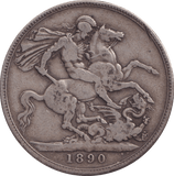 1890 CROWN ( FINE ) - CROWN - Cambridgeshire Coins