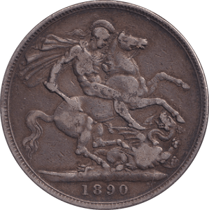 1890 CROWN ( FINE ) - CROWN - Cambridgeshire Coins