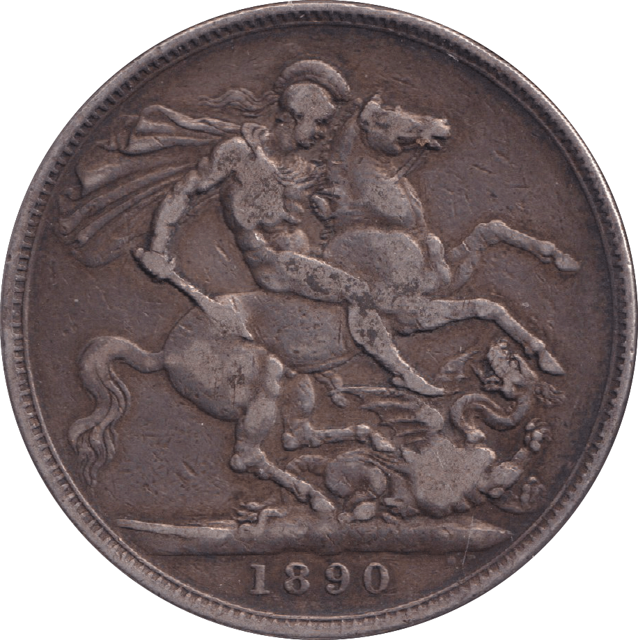 1890 CROWN ( FINE ) - CROWN - Cambridgeshire Coins