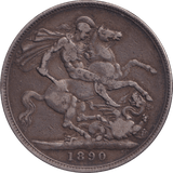 1890 CROWN ( FINE ) - CROWN - Cambridgeshire Coins