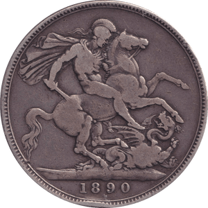 1890 CROWN ( FINE ) - CROWN - Cambridgeshire Coins