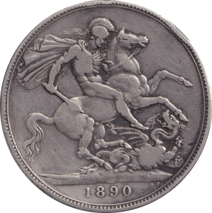 1890 CROWN ( FINE ) - CROWN - Cambridgeshire Coins