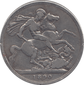 1890 CROWN ( FINE ) - CROWN - Cambridgeshire Coins