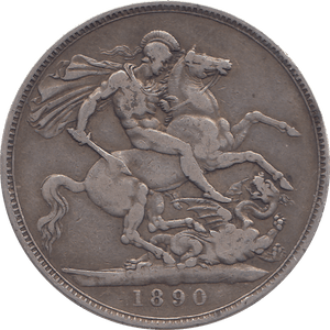 1890 CROWN ( FINE ) - CROWN - Cambridgeshire Coins