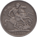 1890 CROWN ( FINE ) - CROWN - Cambridgeshire Coins