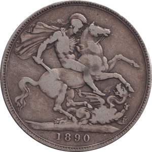 1890 CROWN ( FINE ) - CROWN - Cambridgeshire Coins
