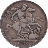 1890 CROWN ( FINE ) - CROWN - Cambridgeshire Coins