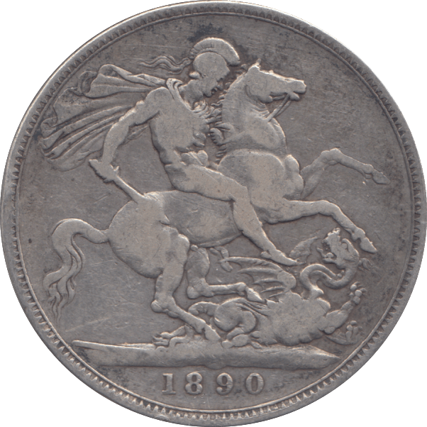 1890 CROWN ( FINE ) - CROWN - Cambridgeshire Coins