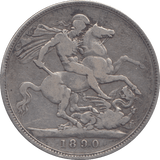 1890 CROWN ( FINE ) - CROWN - Cambridgeshire Coins