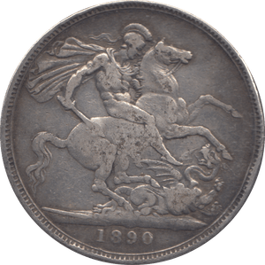 1890 CROWN ( FINE ) - CROWN - Cambridgeshire Coins