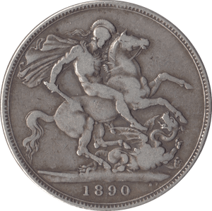 1890 CROWN ( FINE ) - CROWN - Cambridgeshire Coins
