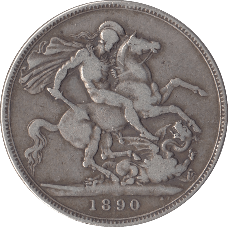1890 CROWN ( FINE ) - CROWN - Cambridgeshire Coins