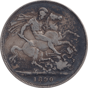 1890 CROWN ( FINE ) - CROWN - Cambridgeshire Coins