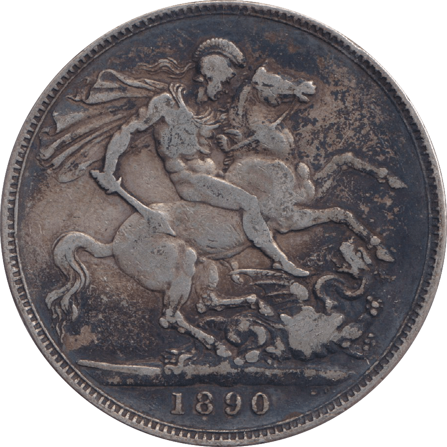 1890 CROWN ( FINE ) - CROWN - Cambridgeshire Coins