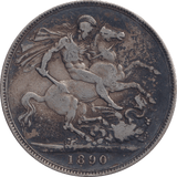 1890 CROWN ( FINE ) - CROWN - Cambridgeshire Coins