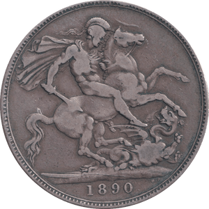 1890 CROWN ( FINE ) - CROWN - Cambridgeshire Coins
