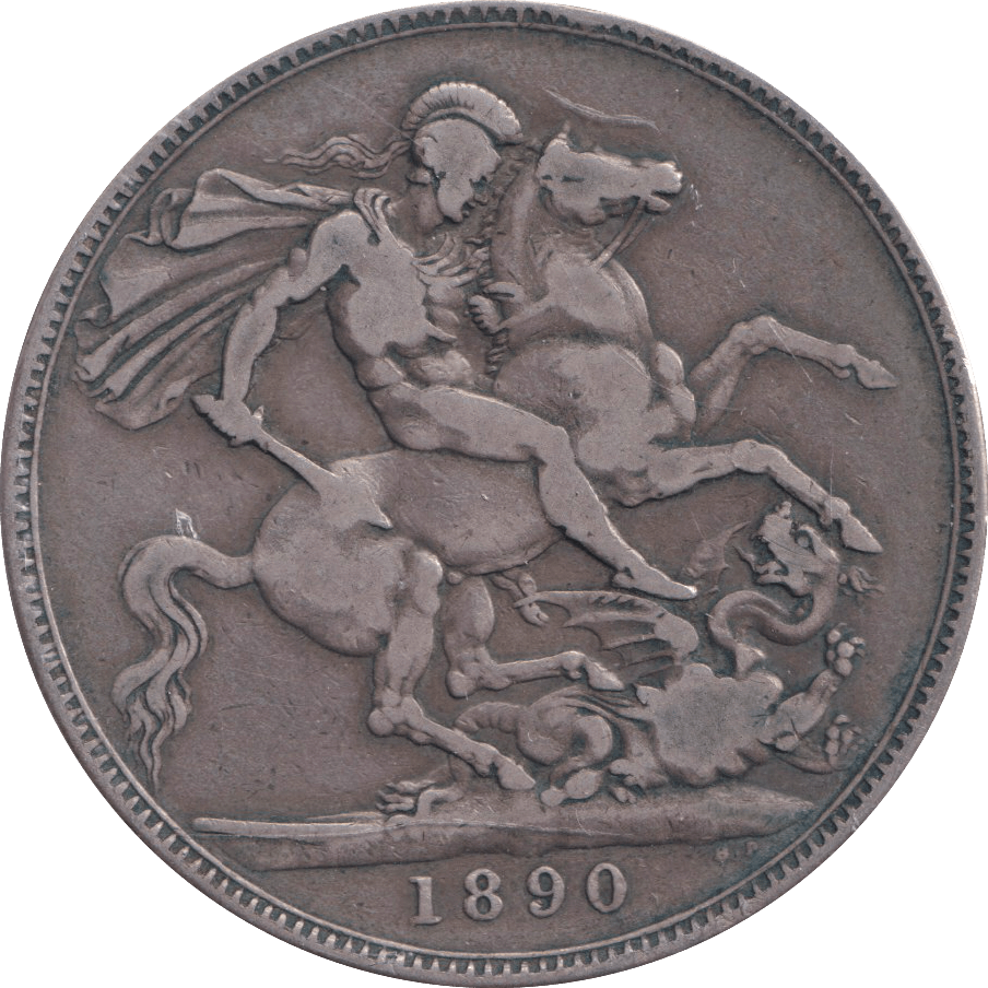 1890 CROWN ( FINE ) - CROWN - Cambridgeshire Coins