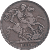 1890 CROWN ( FINE ) - CROWN - Cambridgeshire Coins