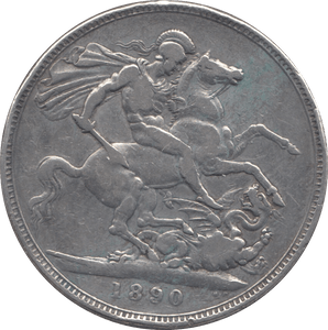 1890 CROWN ( FINE ) - CROWN - Cambridgeshire Coins