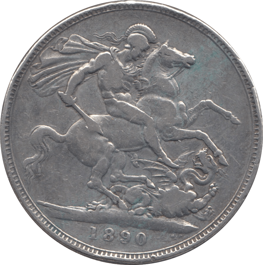 1890 CROWN ( FINE ) - CROWN - Cambridgeshire Coins