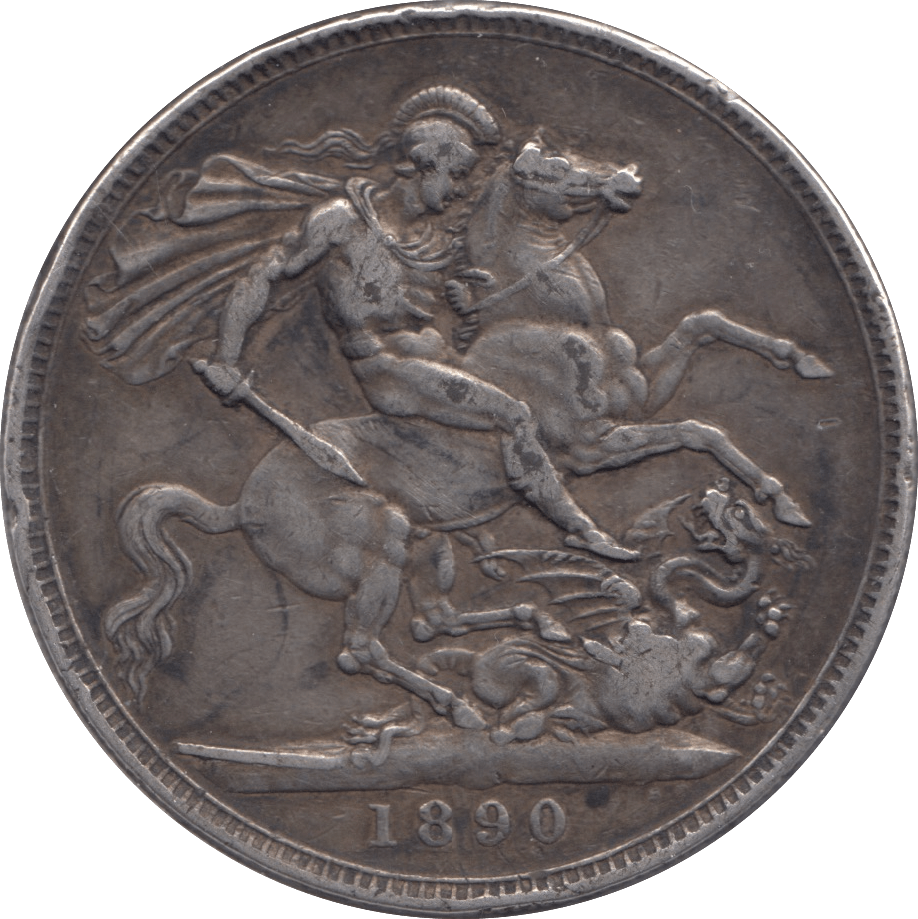 1890 CROWN ( FINE ) - CROWN - Cambridgeshire Coins