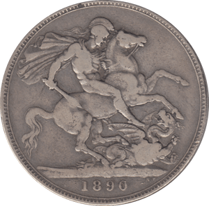 1890 CROWN ( FINE ) - CROWN - Cambridgeshire Coins