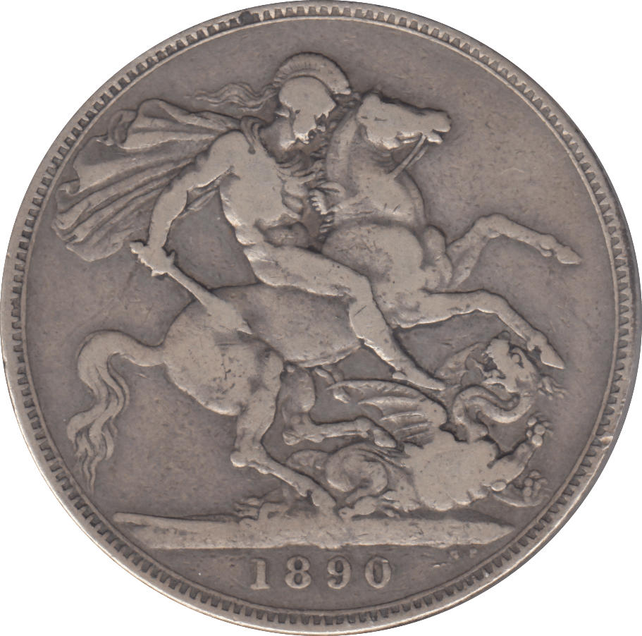 1890 CROWN ( FINE ) - CROWN - Cambridgeshire Coins