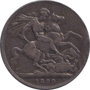 1890 CROWN ( FINE ) - CROWN - Cambridgeshire Coins