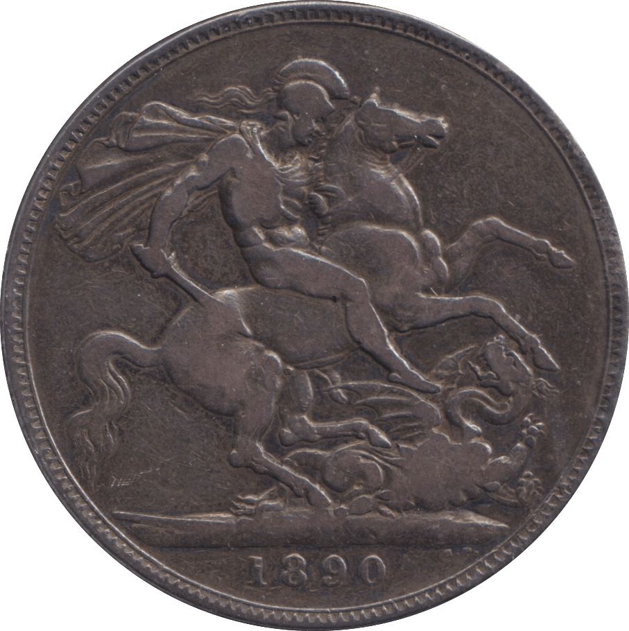 1890 CROWN ( FINE ) - CROWN - Cambridgeshire Coins