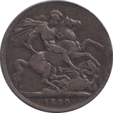 1890 CROWN ( FINE ) - CROWN - Cambridgeshire Coins