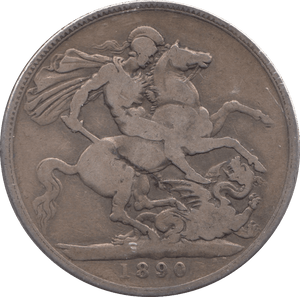 1890 CROWN ( FINE ) - CROWN - Cambridgeshire Coins