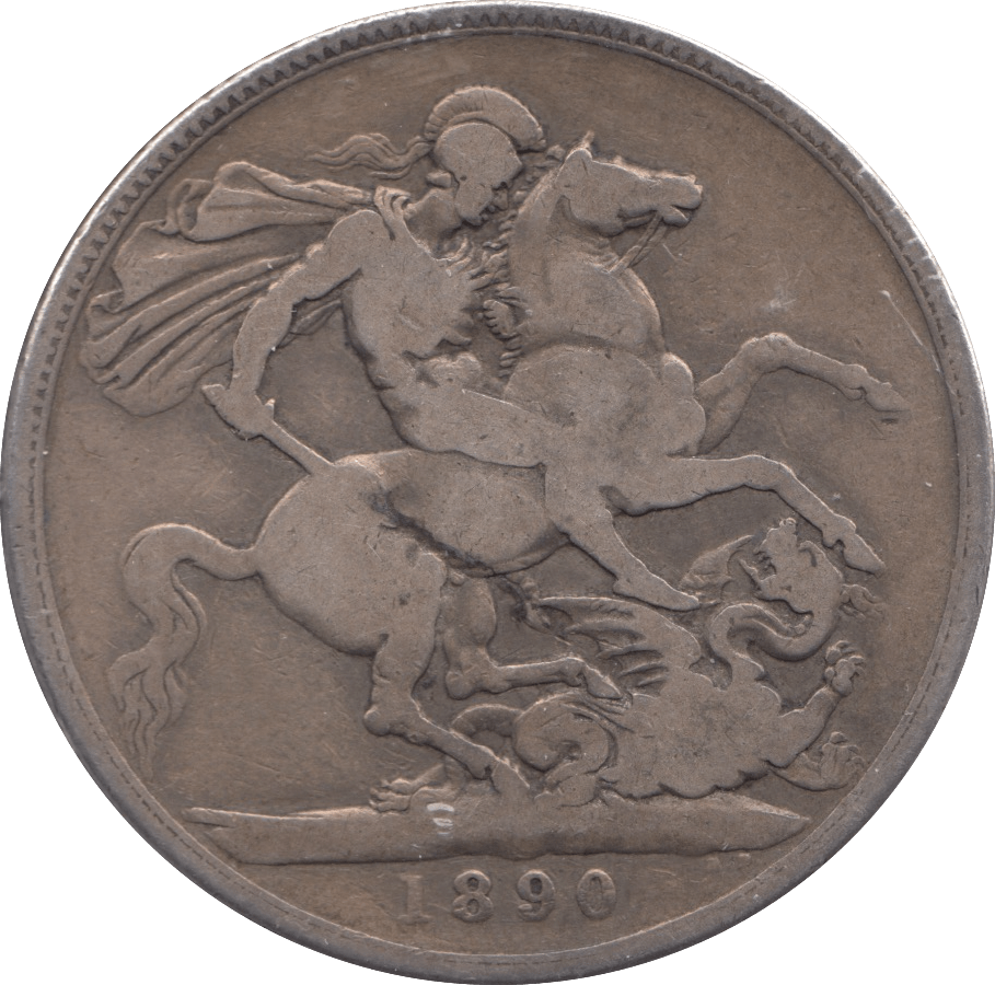 1890 CROWN ( FINE ) - CROWN - Cambridgeshire Coins