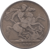 1890 CROWN ( FINE ) - CROWN - Cambridgeshire Coins