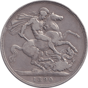 1890 CROWN ( FINE ) - CROWN - Cambridgeshire Coins