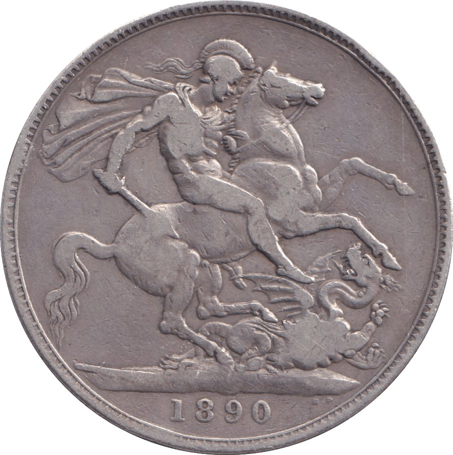1890 CROWN ( FINE ) - CROWN - Cambridgeshire Coins
