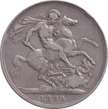 1890 CROWN ( FINE ) - CROWN - Cambridgeshire Coins