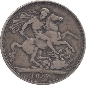 1890 CROWN ( FINE ) - CROWN - Cambridgeshire Coins