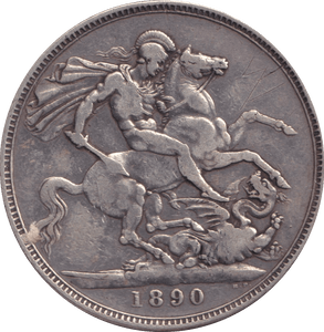 1890 CROWN ( FINE ) - CROWN - Cambridgeshire Coins