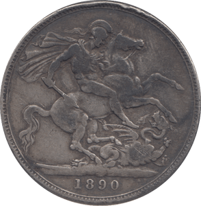 1890 CROWN ( FINE ) - CROWN - Cambridgeshire Coins