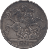 1890 CROWN ( FINE ) - CROWN - Cambridgeshire Coins