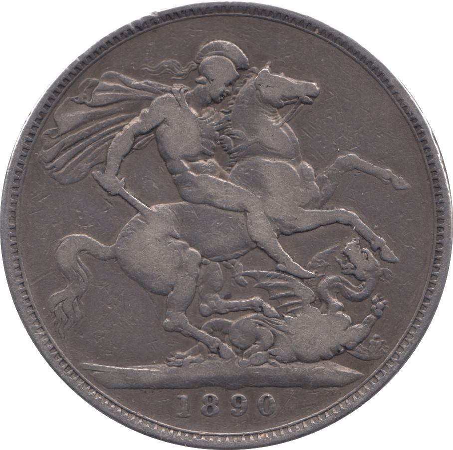 1890 CROWN ( FINE ) - CROWN - Cambridgeshire Coins