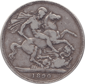 1890 CROWN ( FINE ) - CROWN - Cambridgeshire Coins