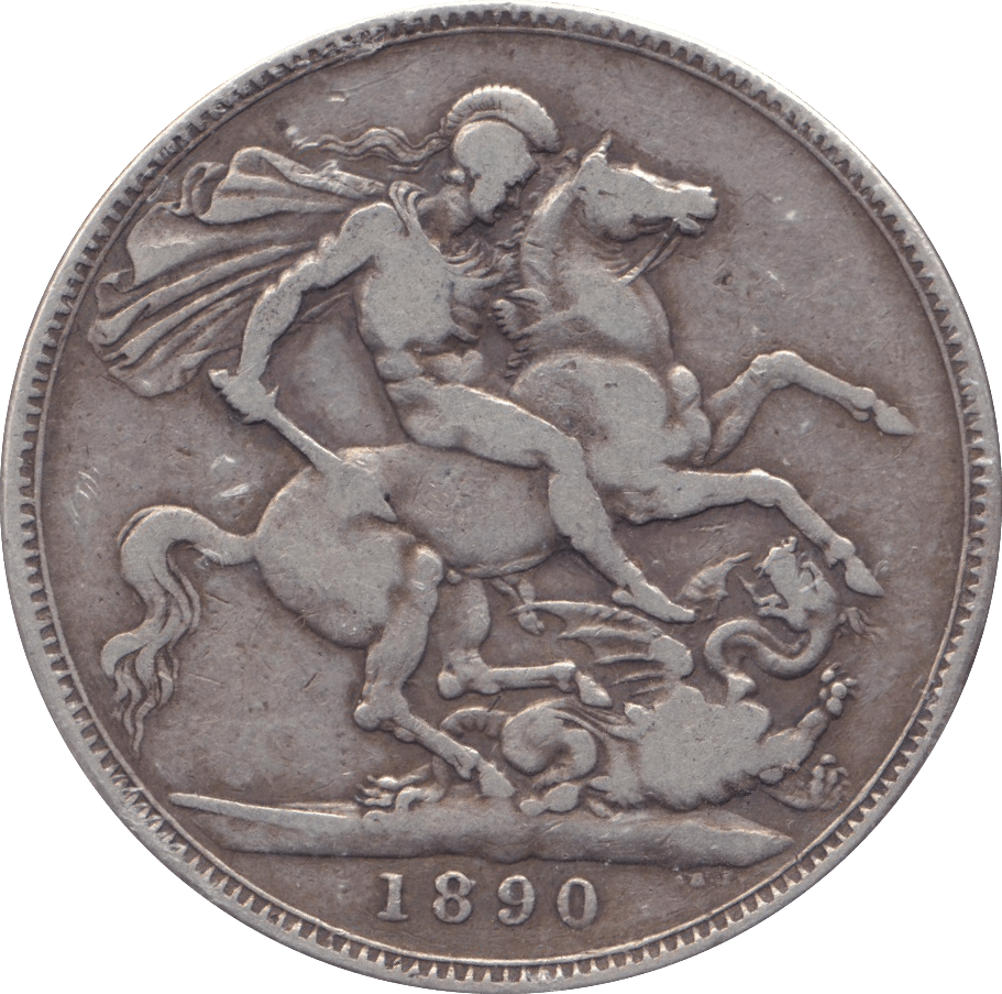 1890 CROWN ( FINE ) - CROWN - Cambridgeshire Coins
