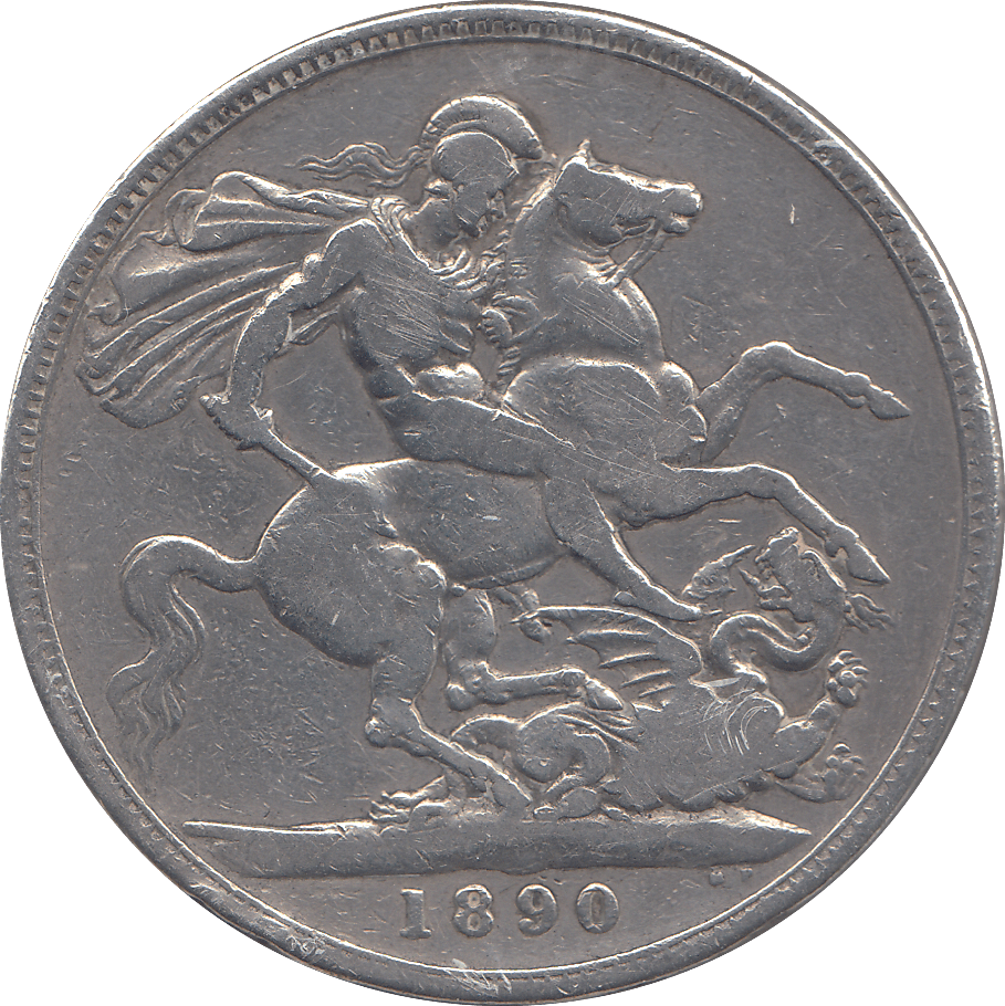 1890 CROWN ( FINE ) - CROWN - Cambridgeshire Coins