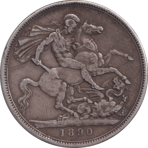 1890 CROWN ( FINE ) - CROWN - Cambridgeshire Coins