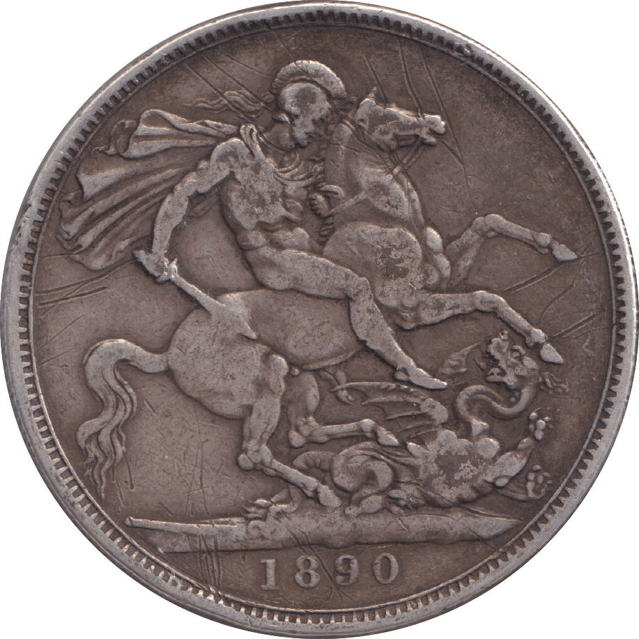 1890 CROWN ( FINE ) - CROWN - Cambridgeshire Coins