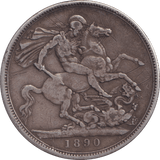 1890 CROWN ( FINE ) - CROWN - Cambridgeshire Coins