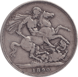 1890 CROWN ( FINE ) - CROWN - Cambridgeshire Coins