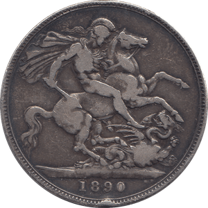 1890 CROWN ( FINE ) - CROWN - Cambridgeshire Coins