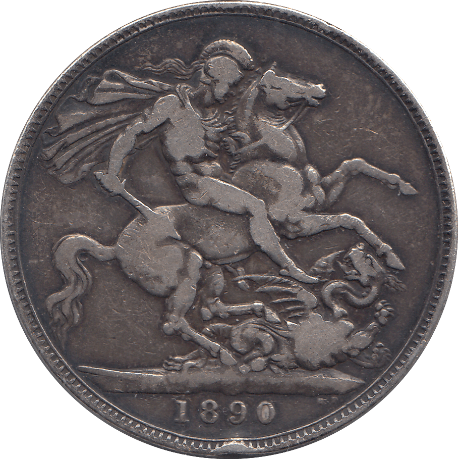 1890 CROWN ( FINE ) - CROWN - Cambridgeshire Coins